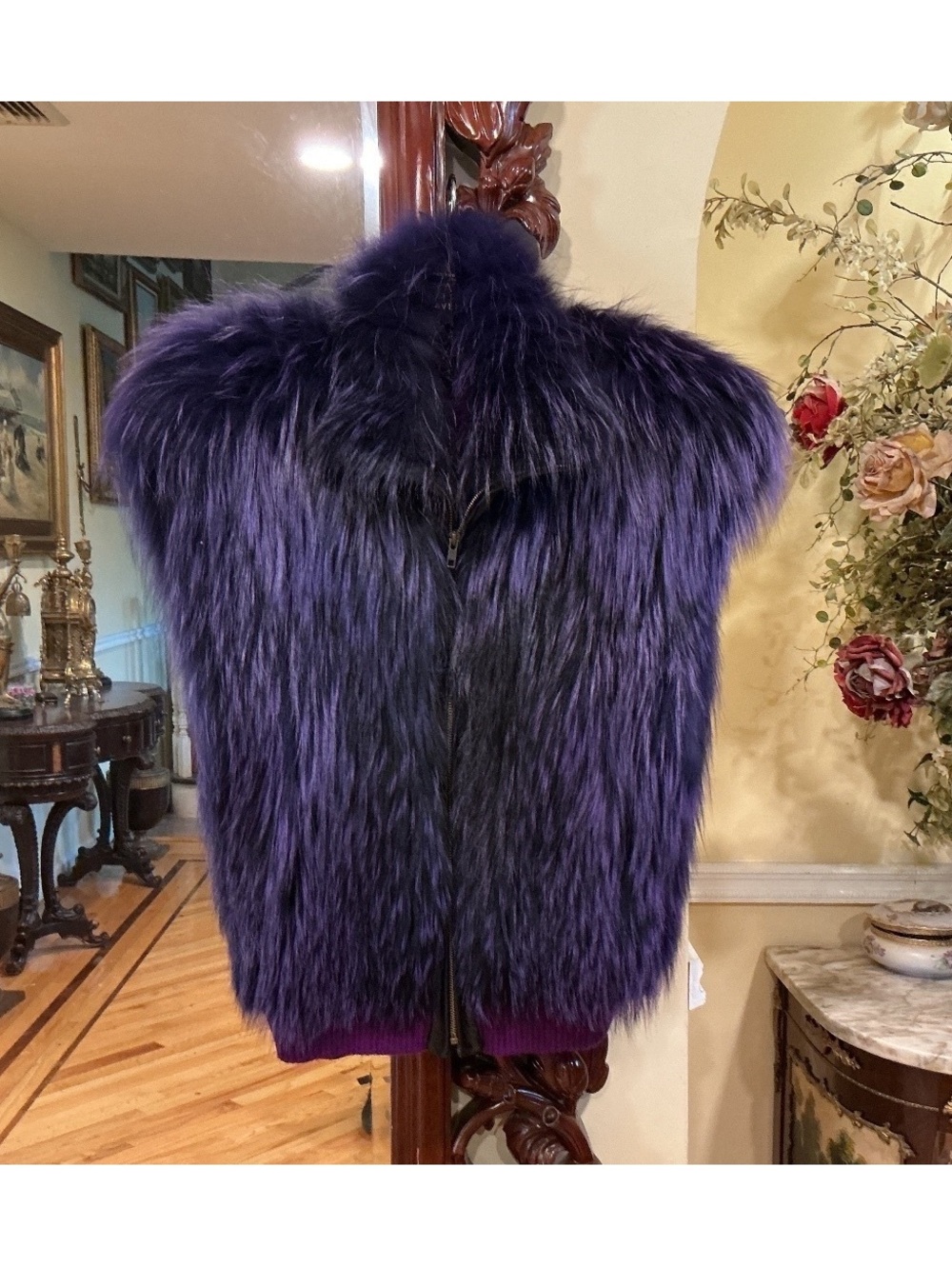 Real Fox Vest Size M